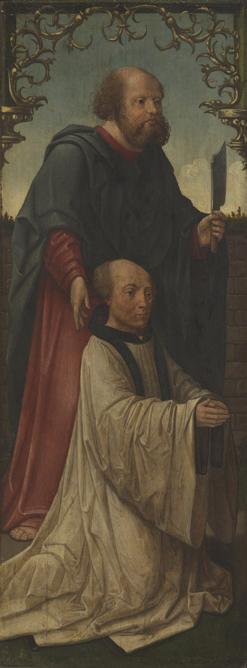 Saint Matthias (?) and a donor; Saint Andrew (on the reverse) - Jacob Cornelisz van Oostsanen