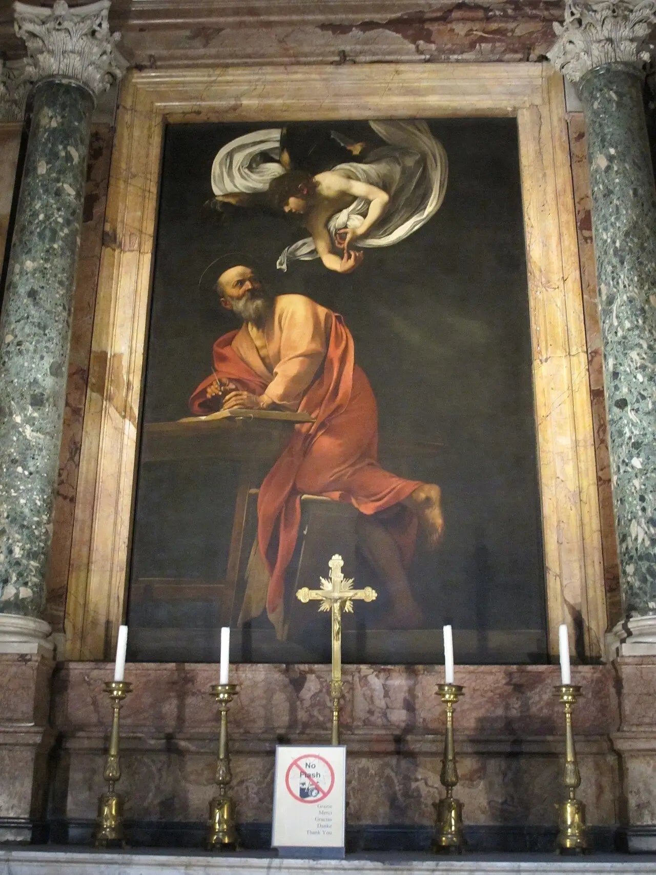 Saint Matthieu et l'Ange - Le Caravage image 2 tableau peint à l’huile sur toile