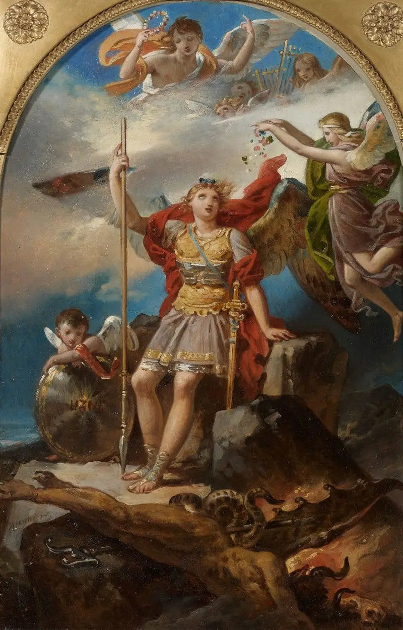 Saint Michael defeating the demon - Charles Meynier