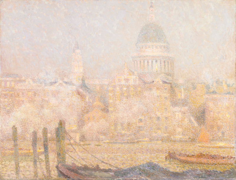Saint-Paul vue du fleuve - Morning sunlight in winter - Henri Le Sidaner