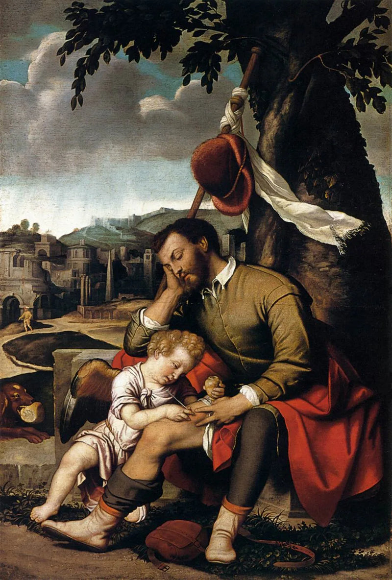 Saint Roch guérri par l'ange - Alessandro Bonvicino