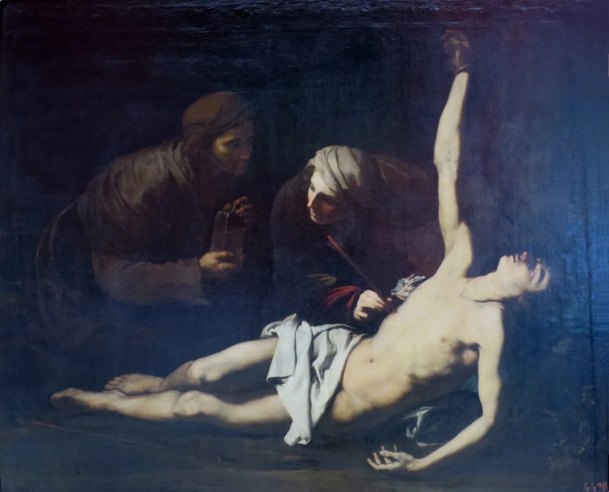 Saint Sébastien guéri par sainte Irène - Jusepe de Ribera image 1 copie peinte à la main à l’huile