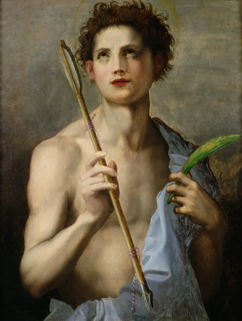 Saint-Sébastien tenant deux flèches et la palme du martyre - Andrea del Sarto