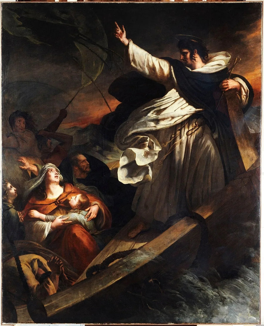 Saint Thomas d'Aquin preaching trust in God during the storm - Ary Scheffer