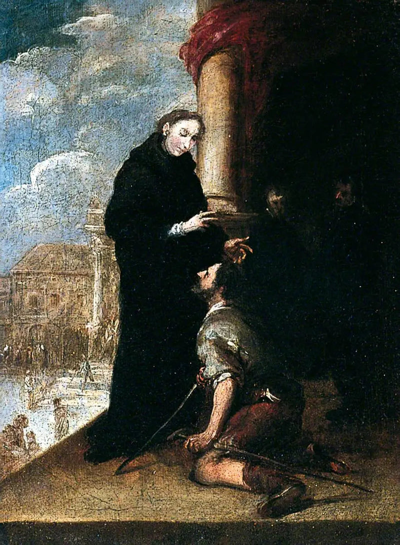 Saint Thomas de Villanueva healing a limping man - Bartolomé Esteban Murillo