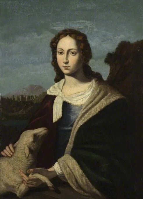Saint Agnes and the Lamb - Jusepe de Ribera