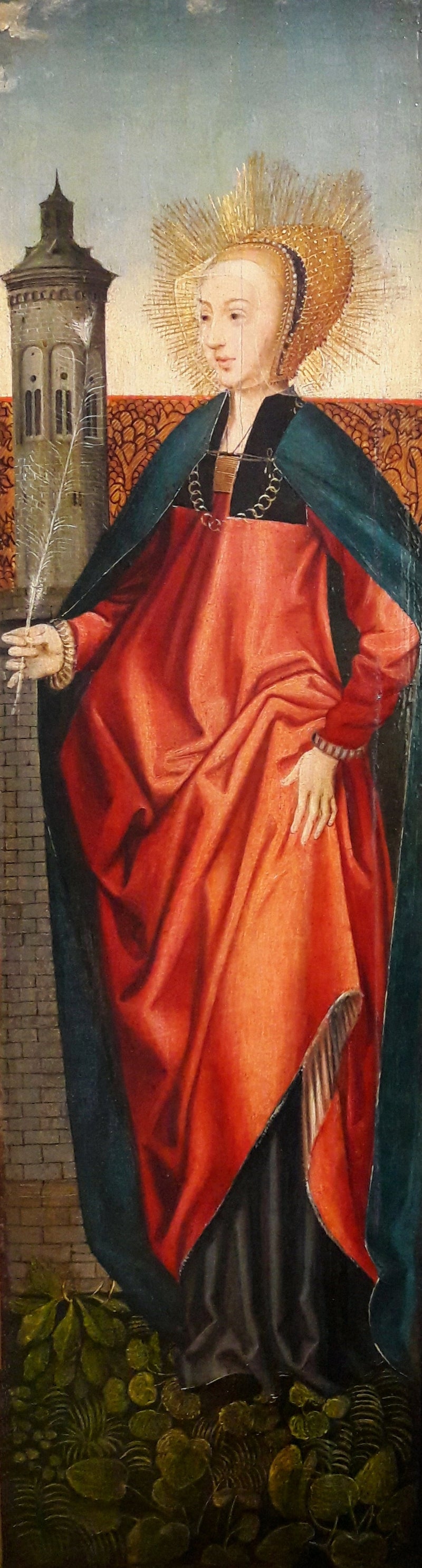 Saint Barbara. - Jacob Cornelisz van Oostsanen