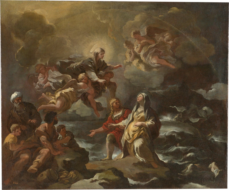 Saint Brigitte Saved from a Shipwreck by the Virgin Mary - Luca Giordano