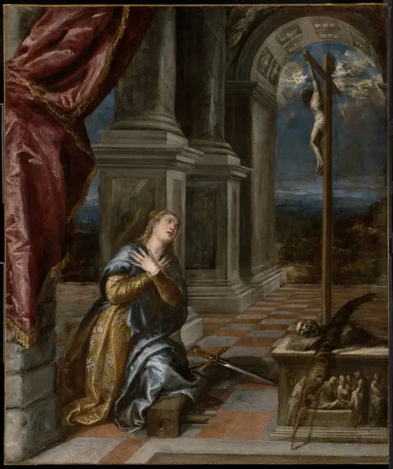 Saint Catherine of Alexandria in Prayer - Titian