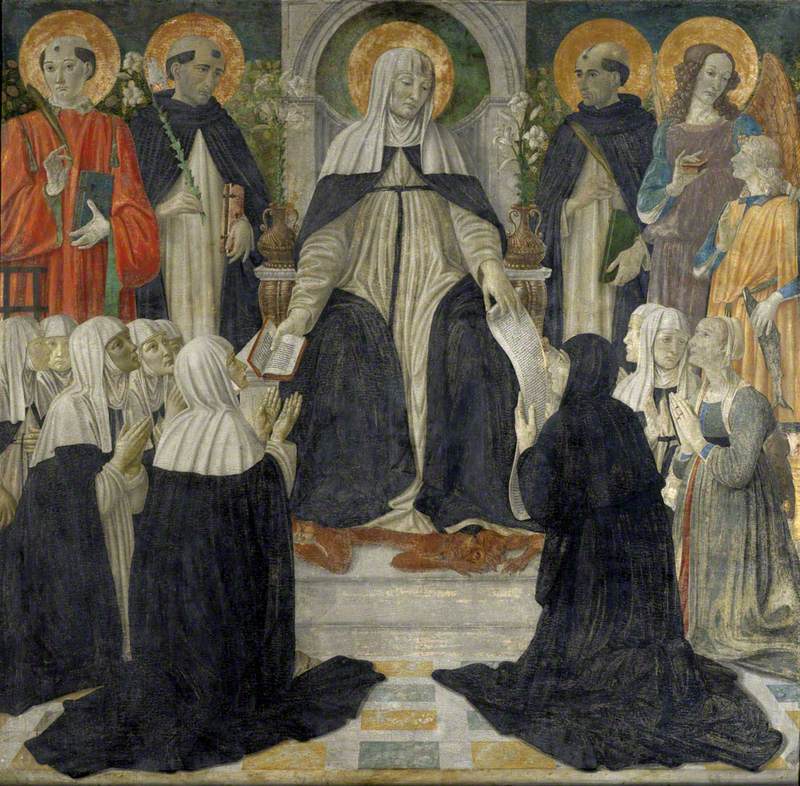 Saint Catherine of Siena as Spiritual Mother of the Second and Third Orders of Saint Dominic - Cosimo Rosselli