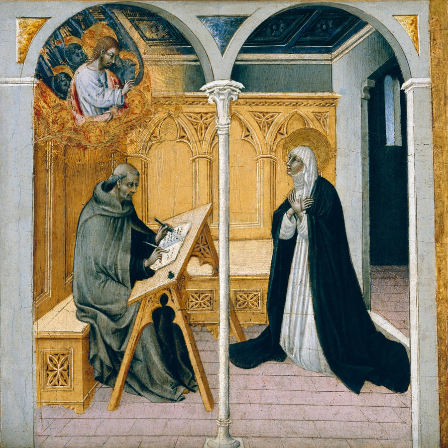 Saint Catherine of Siena dictating her dialogues - Giovanni di Paolo