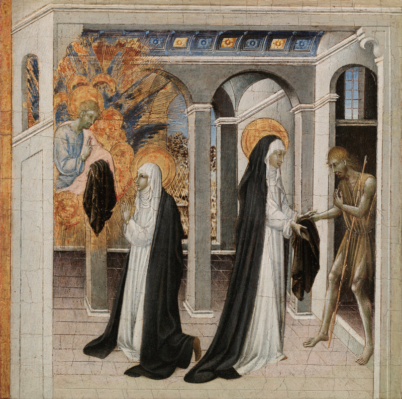 Saint Catherine of Siena and the Beggar - Giovanni di Paolo