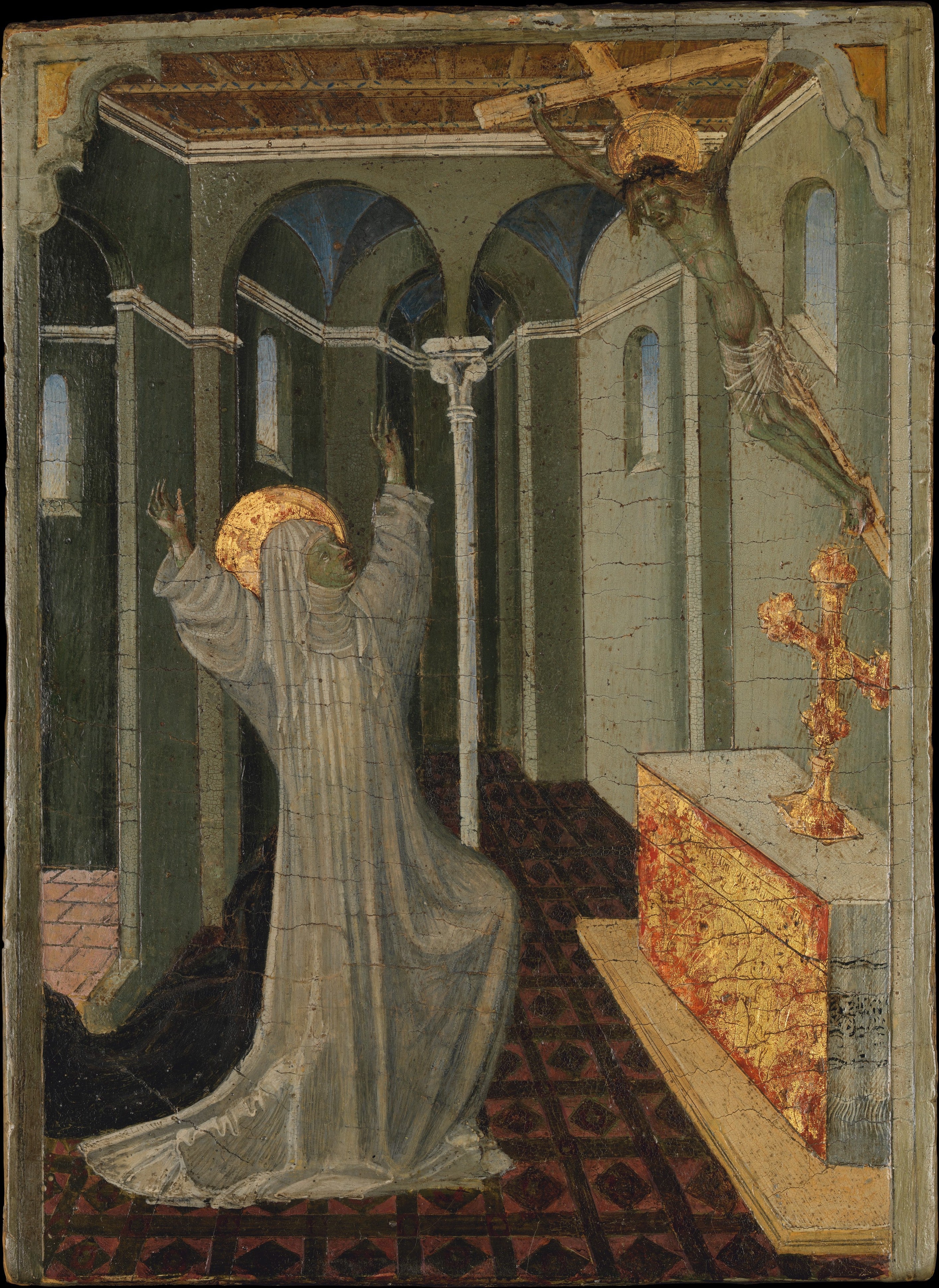 Sainte Catherine de Sienne recevant les stigmates - Giovanni di Paolo - Alpha Reproduction