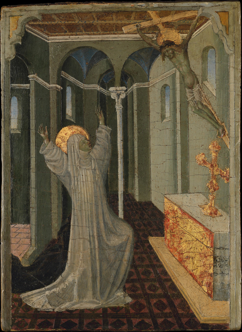 Saint Catherine of Siena receiving the stigmata - Giovanni di Paolo