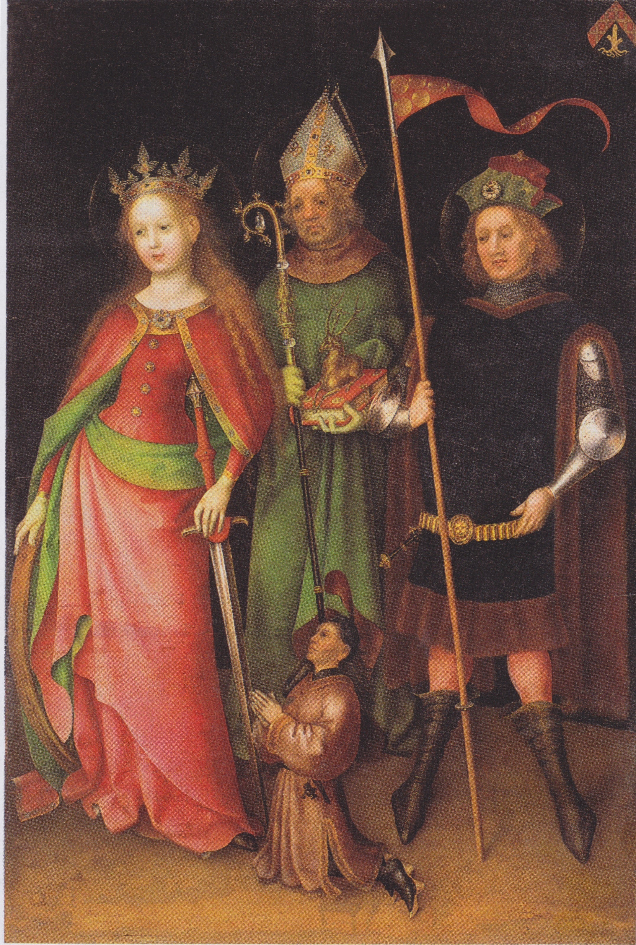 Sainte Catherine Saint Hubert et Saint Quirinus (Autel du Jugement dernier) - Stefan Lochner - Alpha Reproduction