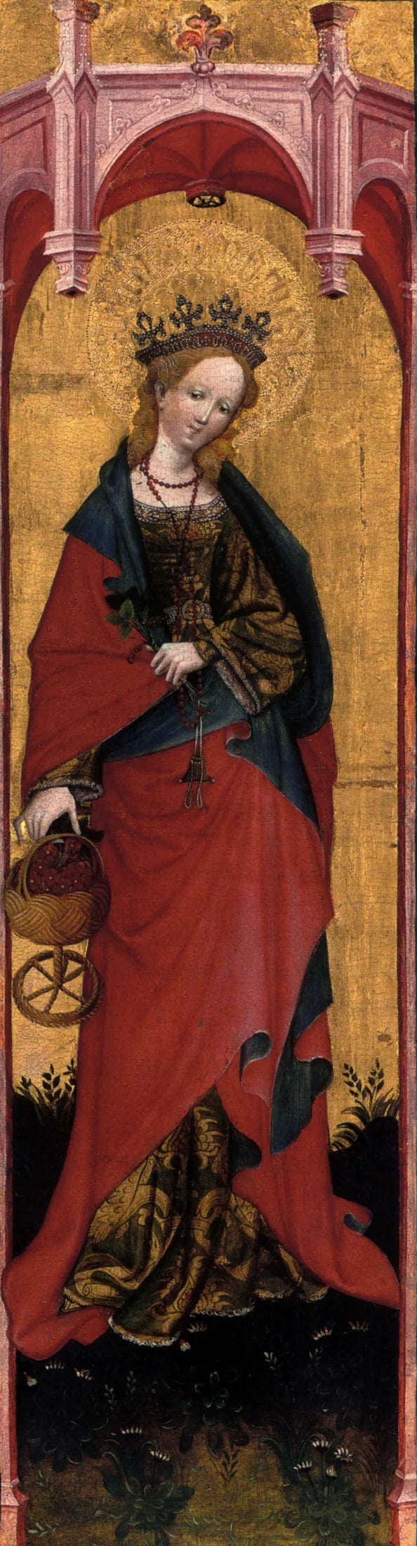 Sainte Dorothée of the Sainte-Walburge Church of Soest, wing of a tabernacle - Conrad von Soest