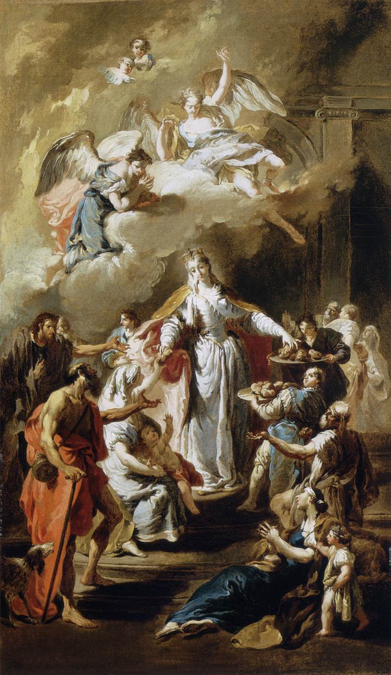 Saint Elizabeth of Hungary distributing alms - Giovanni Battista Pittoni