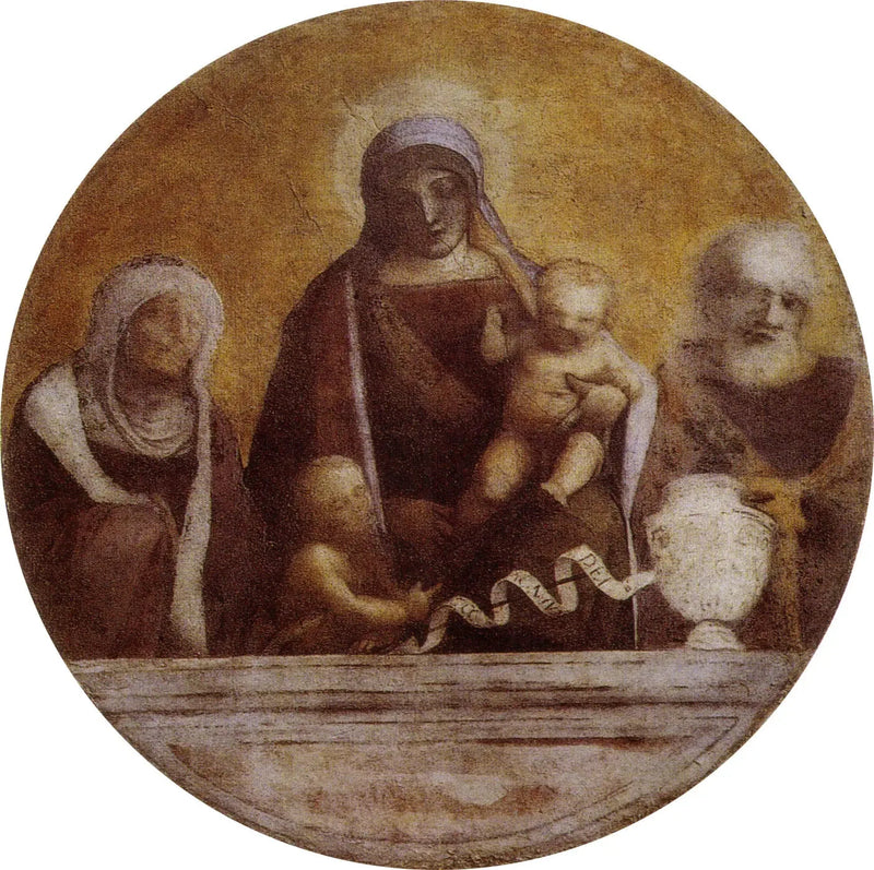 Holy Family with Saint Elizabeth and Saint John - Antonio da Correggio