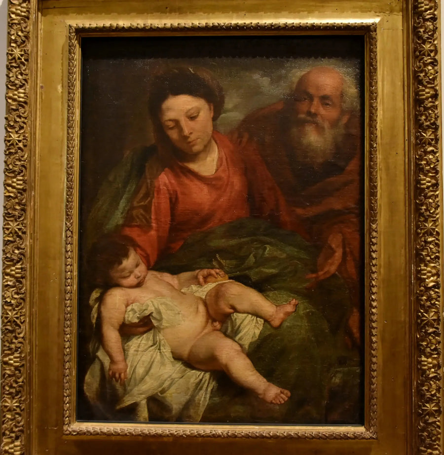 Holy Family with the Sleeping Child - Antoine van Dyck