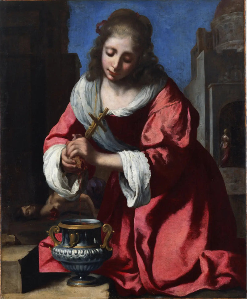 Saint Praxedes - Johannes Vermeer