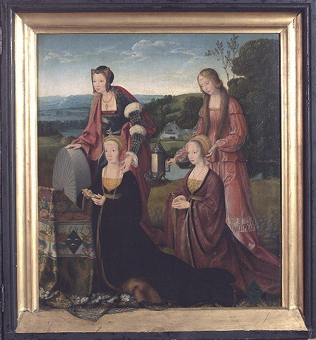 Saintes Catherine et Gudule with Catharina Hackeney (née Hardenrath) and Sibilla Hackeney (née van van Merle) - Joos van Cleve
