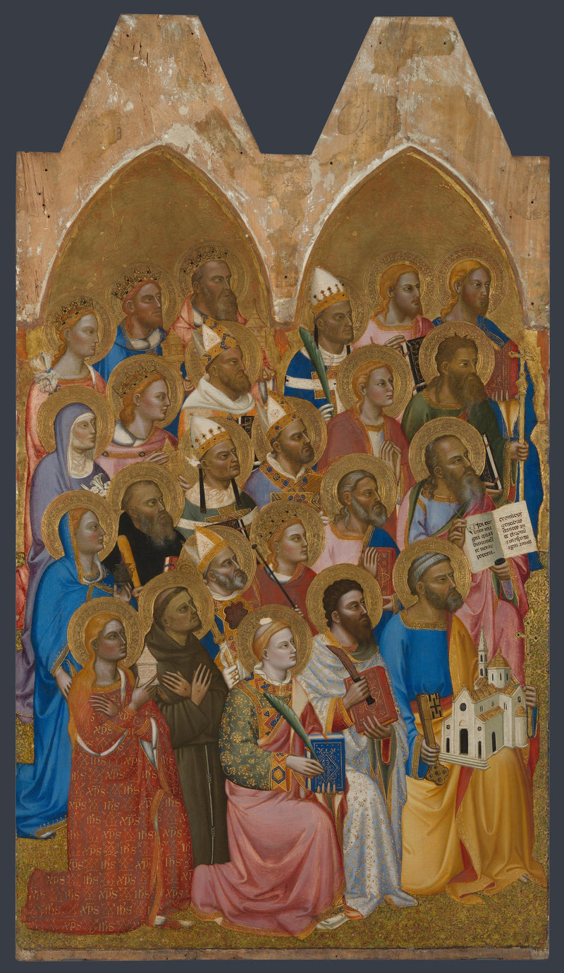 Saints adorateurs : Left main panel - Jacopo di Cione