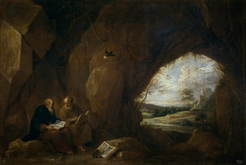 Saints Paul and Antoine Abbot in a Cave - David Teniers the Younger