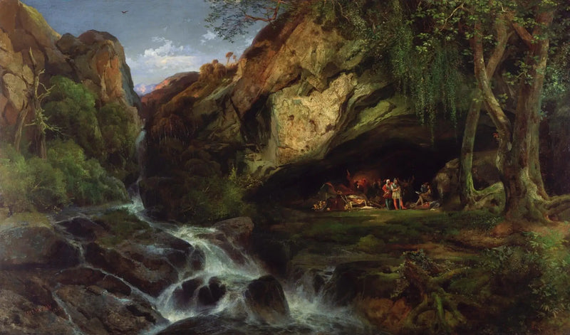 Salvator Rosa Drawing the Banditti - Thomas Moran
