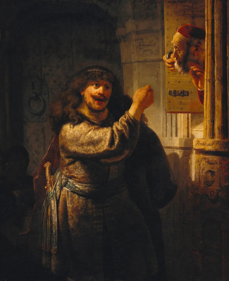 Samson Threatens His Father-in-Law - Rembrandt