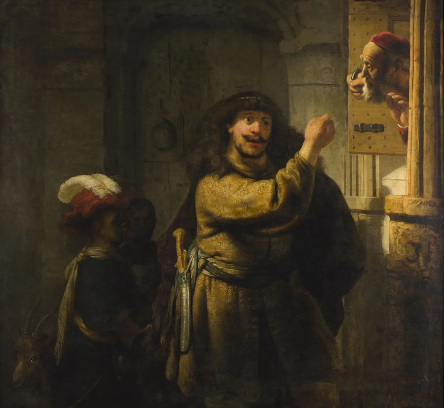 Samson Threatens His Father-in-Law - Rembrandt