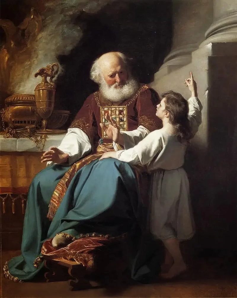 Samuel reporting to Eli the judgments of God on Eli's house - John Singleton Copley