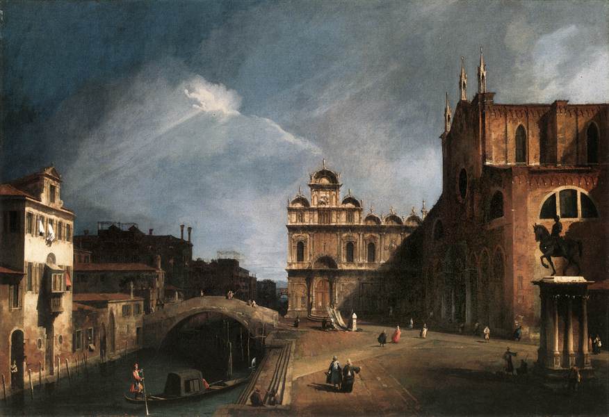 Santi Giovanni et Paolo and the Scuola di San Marco - Canaletto