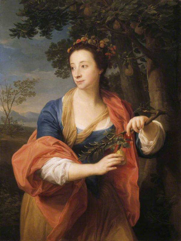 Sarah Lethieullier, Lady Fetherstonhaugh (1722-1788), with the branch of a pear tree - Pompeo Batoni