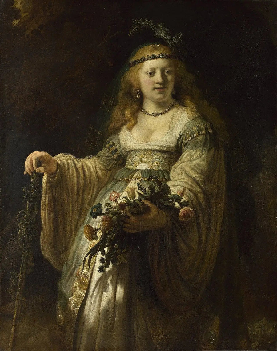 Saskia in Flowers - Rembrandt