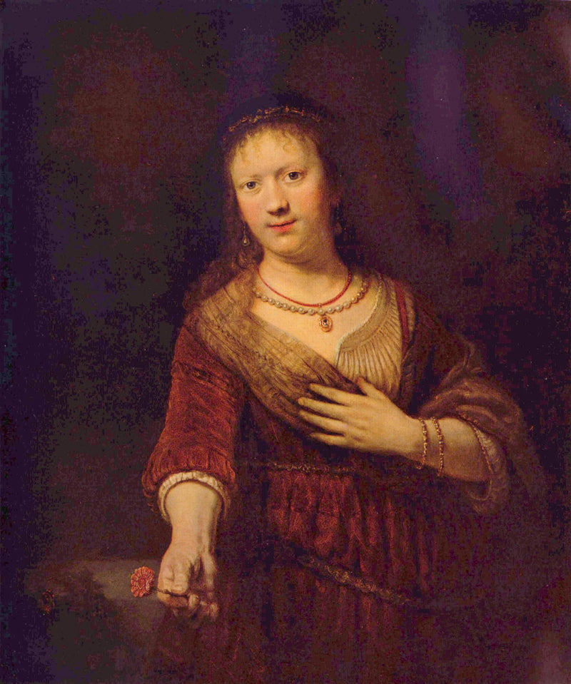 Saskia in Flowers - Rembrandt