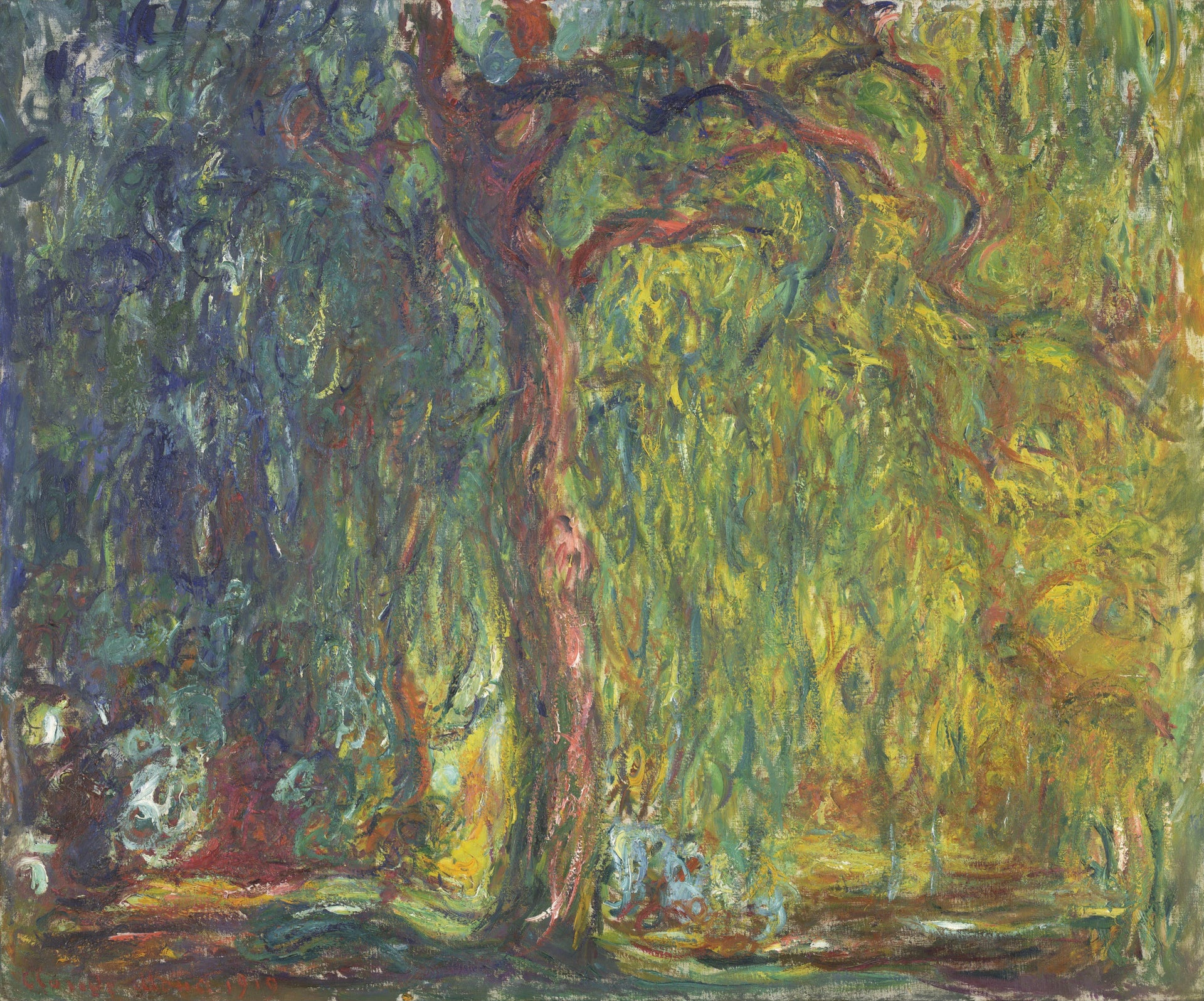 Saule pleureur de Claude Monet, 1918–1919 – Kimbell Art Museum AP 1996.02, Wildenstein 1876