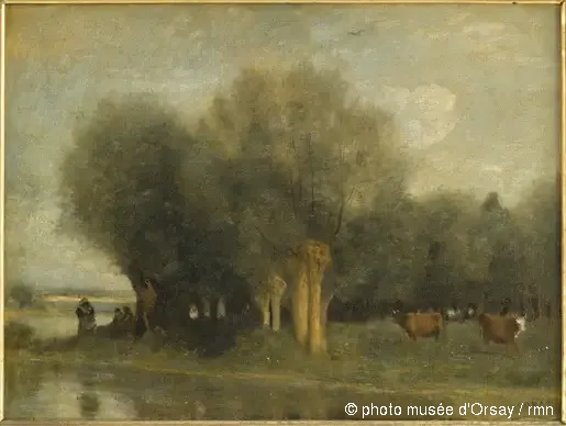 Willows by the Water - Jean-Baptiste Camille Corot