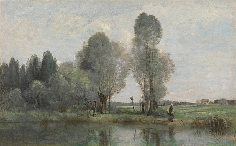 Willows near a stream. Limousin - Jean-Baptiste Camille Corot