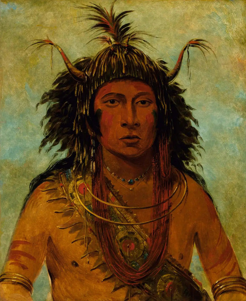 Say-say-gon, Storm of Hail, War Chief - George Catlin