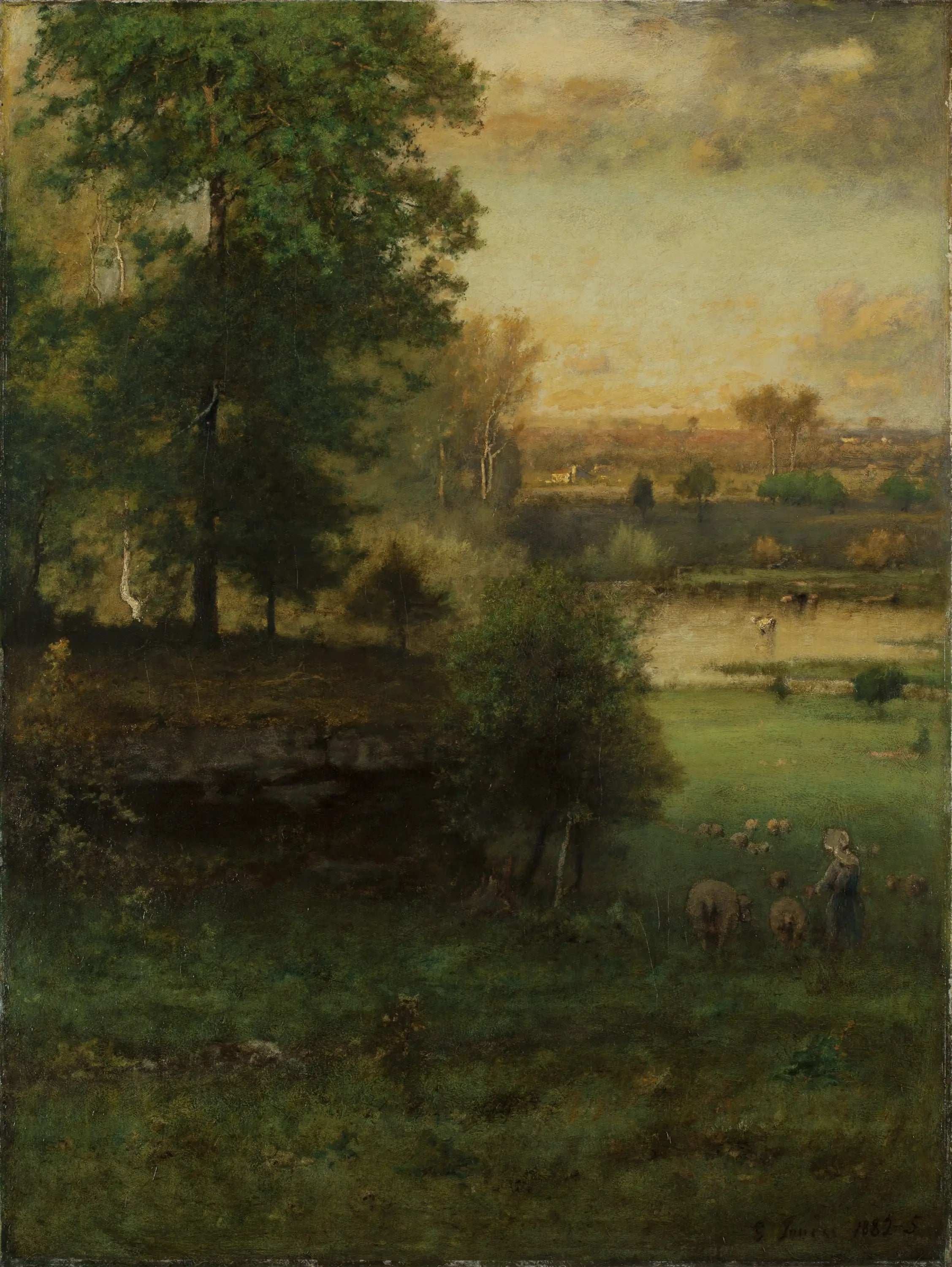 Scène à Durham une idylle - George Inness - Alpha Reproduction