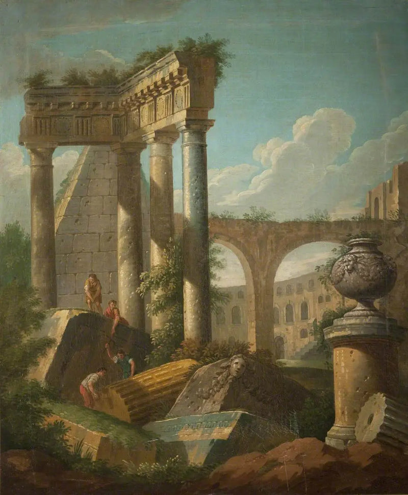 Classic Scene (Temple in Ruins) - Giovanni Paolo Panini