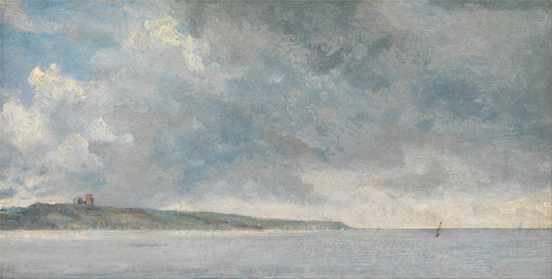 Coastal scene with cliff - John Constable