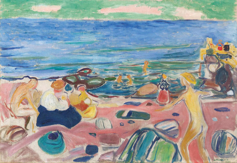 Bathing Scene at Åsgårdstrand - Edvard Munch