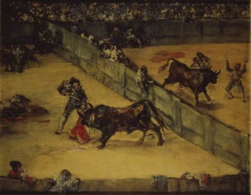 Bullfighting Scene: Division of the Square - Francisco de Goya