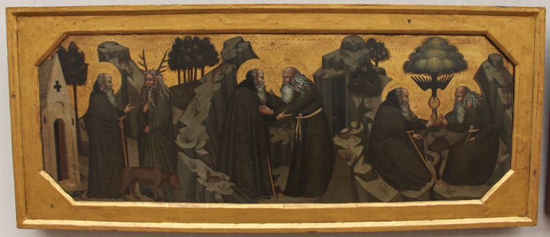 Scene of the life of Paul of Thebes and Antony Abate - Bartolo di Fredi