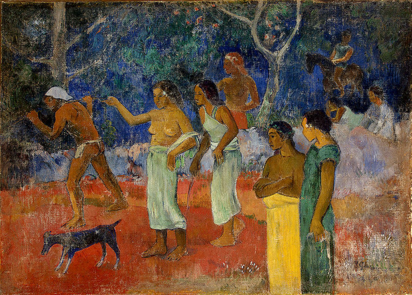 Reproduction du tableau « Scène de la vie tahitienne - Paul Gauguin » par Alpha Reproduction en peinture à l’huile