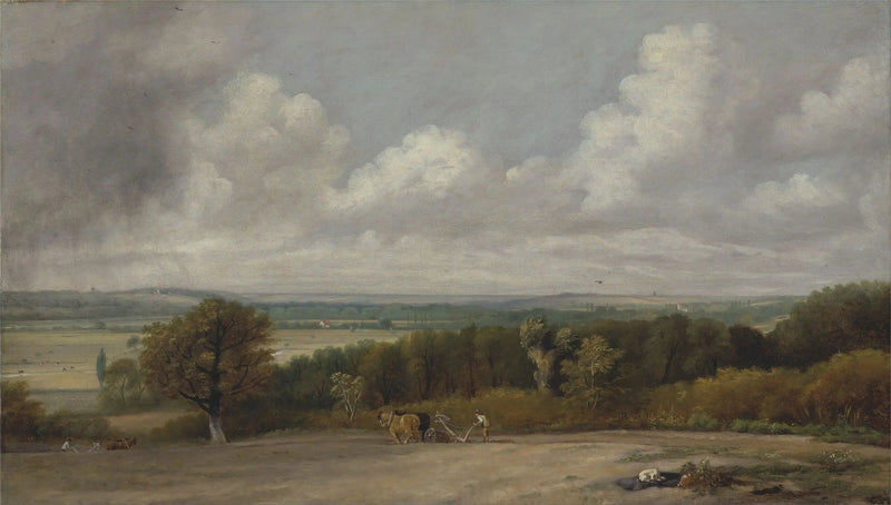 Scene of plowing in Suffolk - John Constable