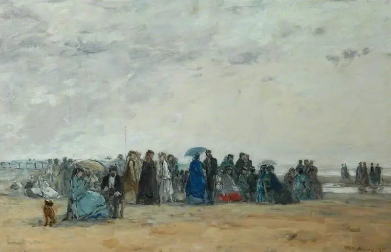 Low Tide Beach Scene - Eugène Boudin