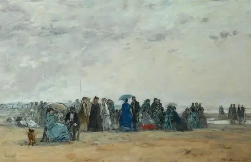 Low Tide Beach Scene - Eugène Boudin