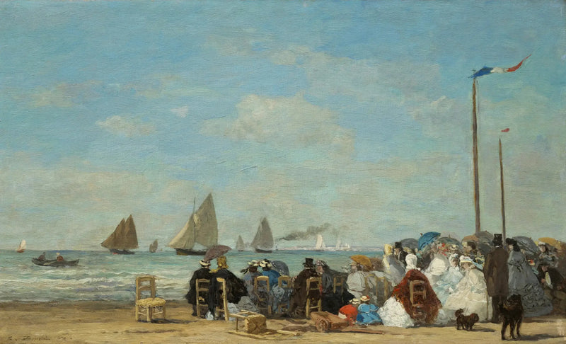 Beach Scene at Trouville - Eugène Boudin